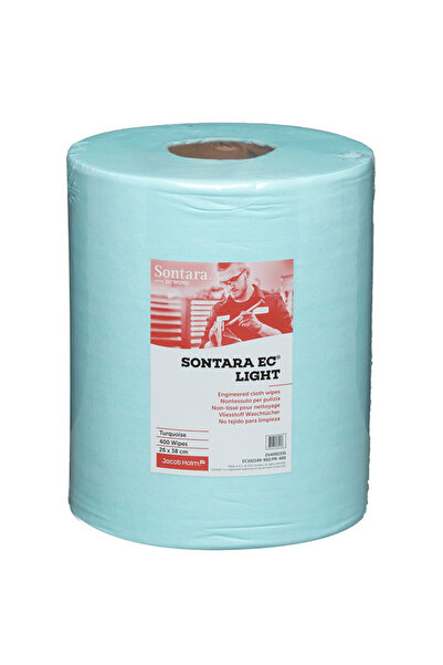 SONTARA Șervețele degresante industriale EC® Light, rolă, 26 x 38 cm, 400 de șervețele, turcoaz