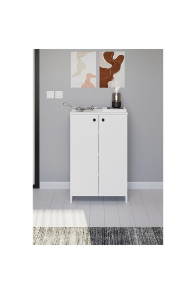 OEM Beyaz İki Kapaklı Çok Amaçlı Dolap