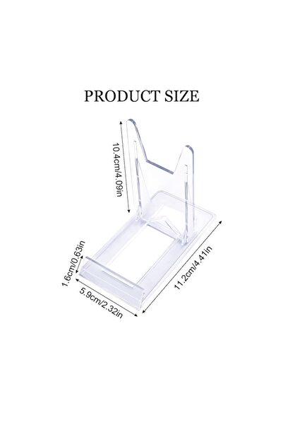 Refast Cleminsta Multifunctional Adjustable Acrylic Display Stand, Set of 10, Transparent