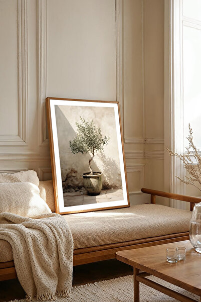 Dekorsiahome Tek Parça Ahşap Çerçeveli Oturma Odası Salon Mutfak Tablosu TK2205