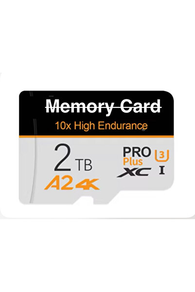 Generic بطاقة ذاكرة Micro SD سعة 2 تيرابايت - سرعة عالية 10 أضعاف التحمل A2 4K Pro Plus، الفئة 10 UHS-I MicroSDXC