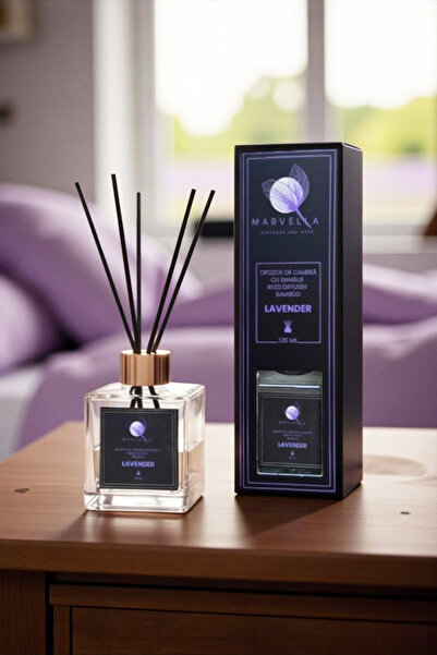 Marvella Premium room freshener, with Bamboo sticks, Lavender, 120 ml