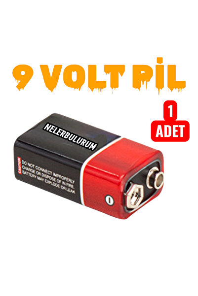 nelerbulurum 1 ADET 9 Volt Pil - 9V Oyuncak Araba Radyo Telsiz Duman dedektörü Drone El feneri Kumanda Pili