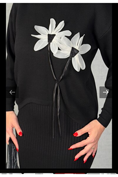 PEKA Floral Detailed Bottom Dress Suspender Gilet Two-Piece Suit