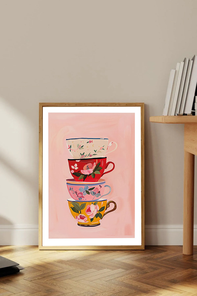 Dekorsiahome Tek Parça Ahşap Çerçeveli Oturma Odası Salon Mutfak Tablosu TK2215