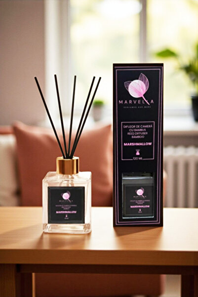 Marvella Premium room freshener, with Bamboo sticks, Marshmallow, 120 ml