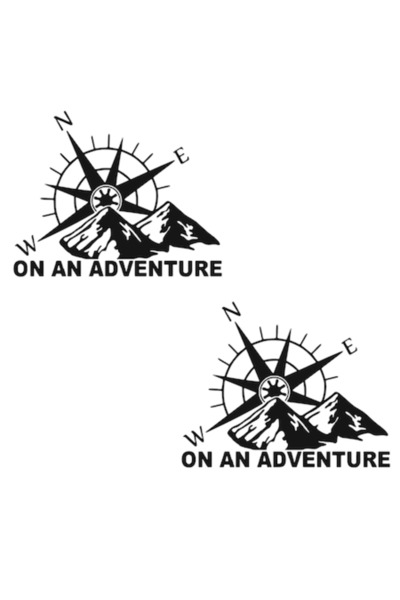 Oracal Set 2 stickere busola Adventure, 30cm, negru