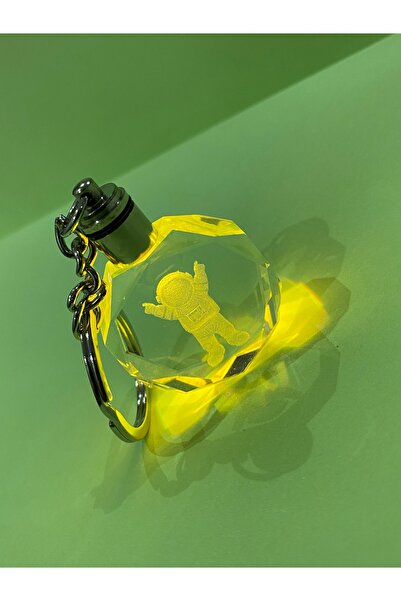 kurukafagift Illuminated Crystal Glass Color Changing Keychain