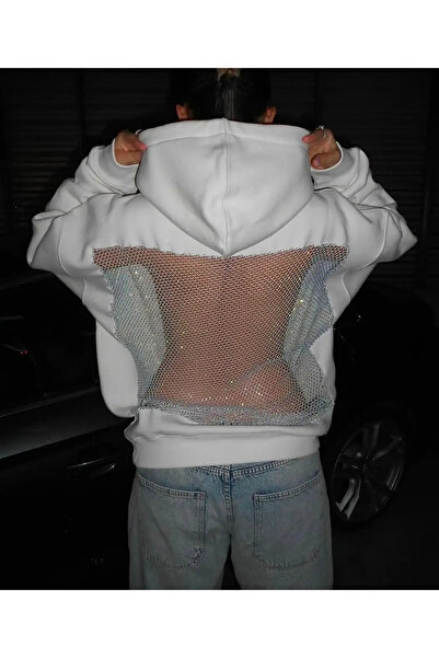 Violon Beyaz Crystal Vision Sweatshirt