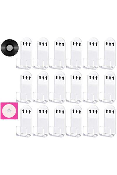 Vpb Σετ 18 ακρυλικών στηριγμάτων για δίσκους βινυλίου - VPB, διαφανές, τοποθέ...