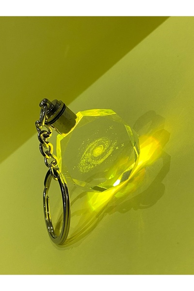 kurukafagift Illuminated Crystal Glass Color Changing Keychain