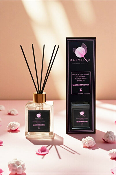 Marvella Premium room freshener, with Bamboo sticks, Marshmallow, 120 ml