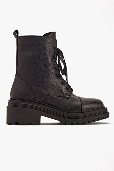 West To West أحذية نسائية – أحذية برباط من الجلد الطبيعي بنعل سميك