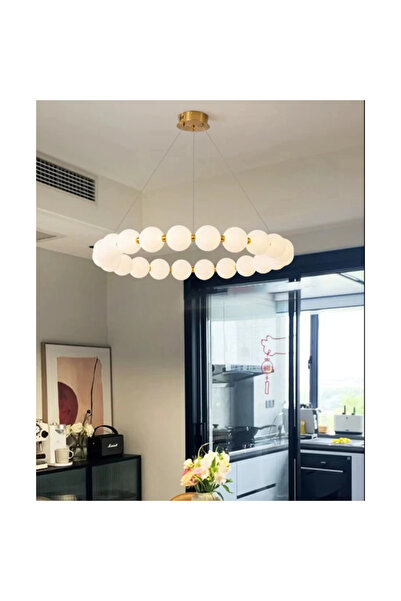 Cristalin Aydınlatma İnci Model Sarkıt Avize 80 cm