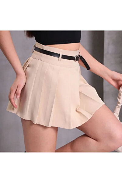 EmcyFiora Women's Lined Crepe Mini Skirt (Emcyfiora)