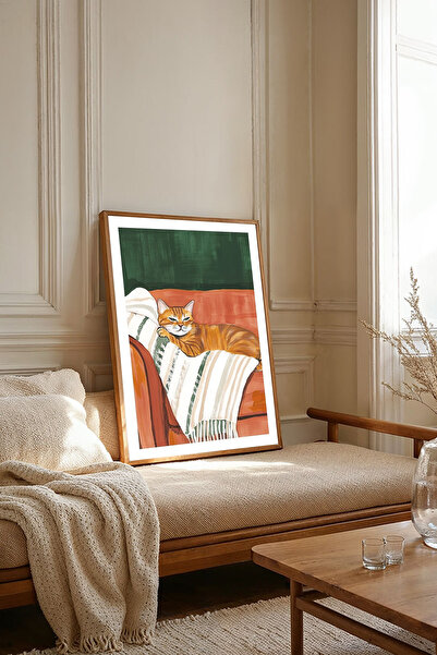 Dekorsiahome Tek Parça Ahşap Çerçeveli Oturma Odası Salon Mutfak Tablosu TK2177