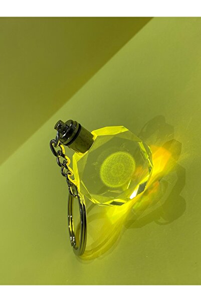 kurukafagift Illuminated Crystal Glass Color Changing Keychain