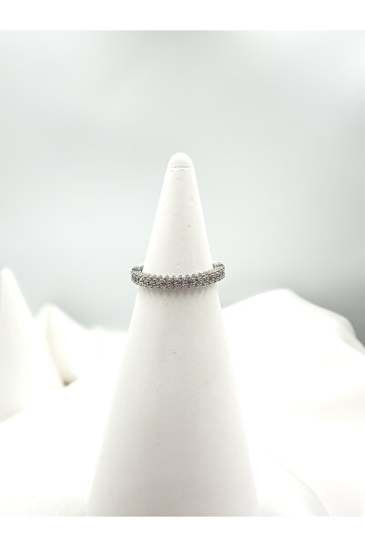 Raha Butik Silver Zirkonyum Taşlı Tamtur Yüzük
