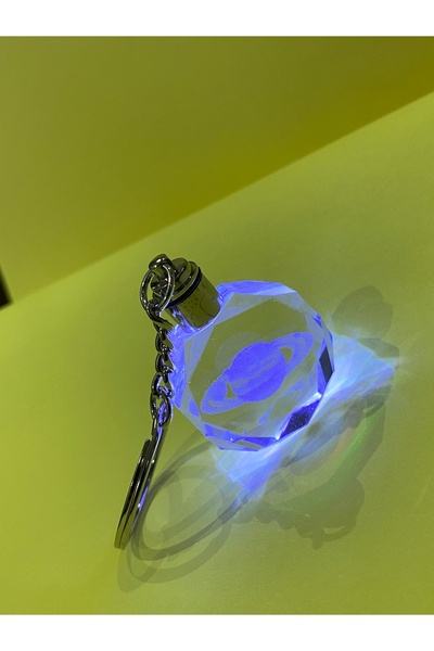 kurukafagift Illuminated Crystal Glass Color Changing Keychain