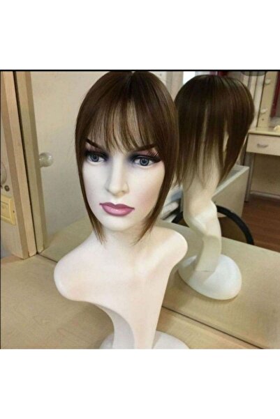 Genel Markalar Açık Kahve Kahküllü Tepelik%100 Gerçek Saç Türk Saçı