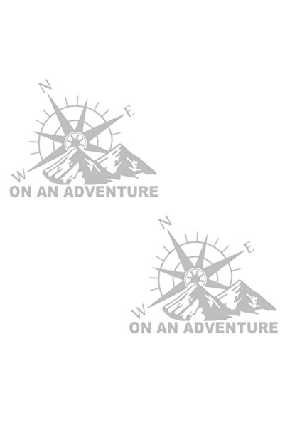 Oracal Set 2 stickere busola Adventure, 30cm, gri