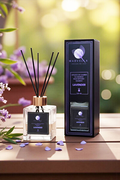 Marvella Premium room freshener, with Bamboo sticks, Lavender, 120 ml