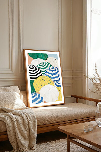 Dekorsiahome Tek Parça Ahşap Çerçeveli Oturma Odası Salon Mutfak Tablosu TK2191