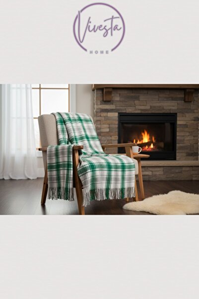 Vivesta Home بطانية سكوتش ناعمة 150×200 سم – تصميم دافئ وأنيق ومريح