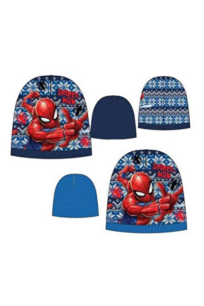 SPIDERMAN Reversible Winter Beanie for Kids - Marvel Spider-Man, Official License, Size 52-54 cm