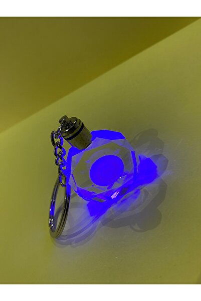 kurukafagift Illuminated Crystal Glass Color Changing Keychain