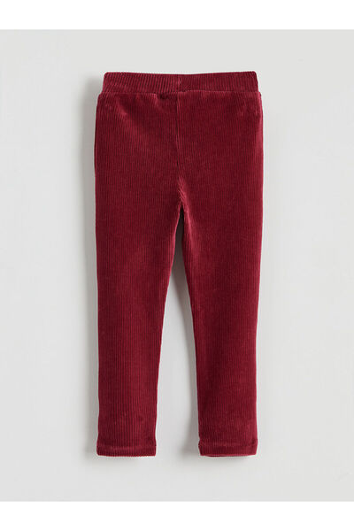 LC Waikiki Vizyon New Season Elastic Waist Basic Girls' Velvet Leggings