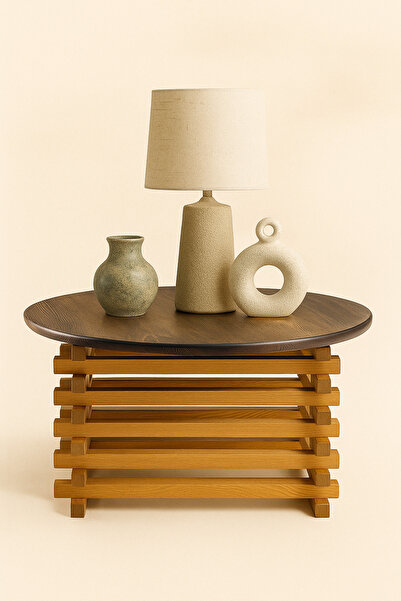 Onouqo Palermo Bold Yuvarlak Modern Klasik Rustik Retro Vintage Naturel Dekor...