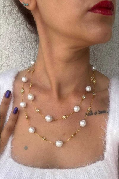 BuinJewellery Edison İnci Uzun Kolye