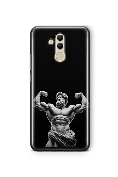 FLAMENKO حافظة هاتف شفافة متوافقة مع هاتف Huawei Mate 20 Lite بنمط تمثال عتيق...