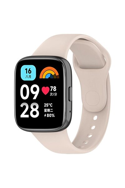 Hepta Collection Redmi Watch 3 Active ile Uyumlu Klasik Kordon – Krem
