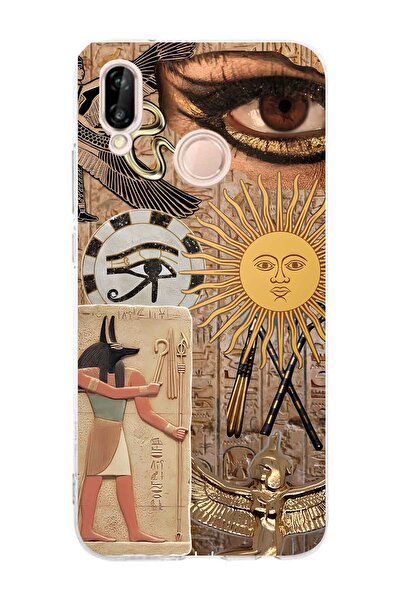 FLAMENKO حافظة هاتف شفافة بنمط عين را متوافقة مع هاتف هواوي P20 لايت