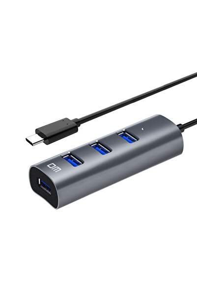 Hype Store DM CHB010 Type-C to USB 3.0 4 Port Aluminum Hub Multiplexer
