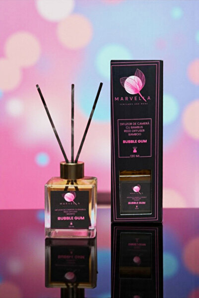 Marvella Premium room freshener, with Bamboo sticks, Bubble Gum, 120 ml