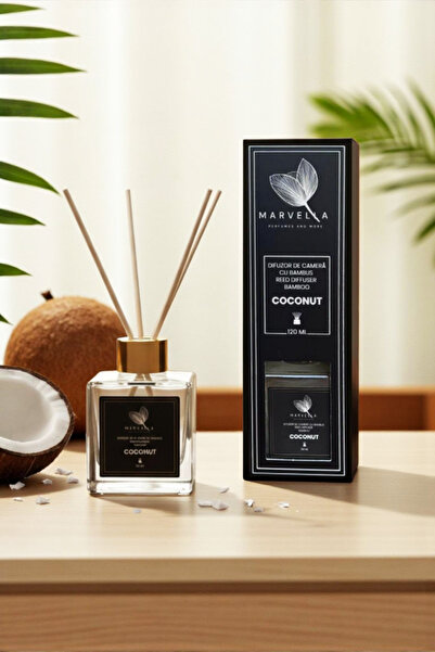 Marvella Premium room freshener, with Bamboo sticks, Coconut, 120 ml