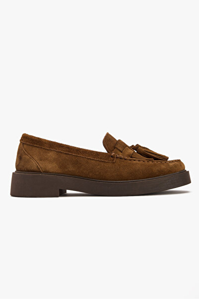 West To West Kadın Hakiki Süet Püsküllü Loafer