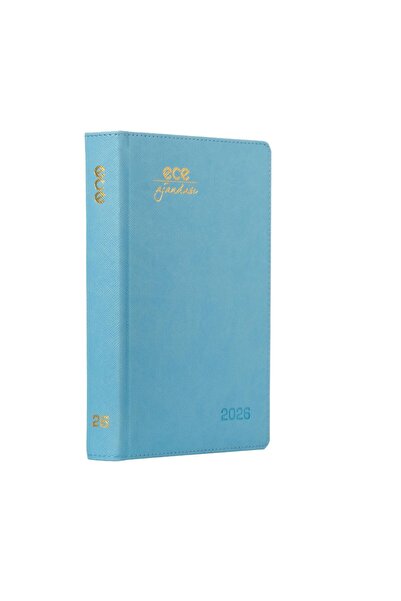 Ece AJANDASI DATÇA 2026 Gök Mavi - Günlük Kareli Sert Kapak 14x20