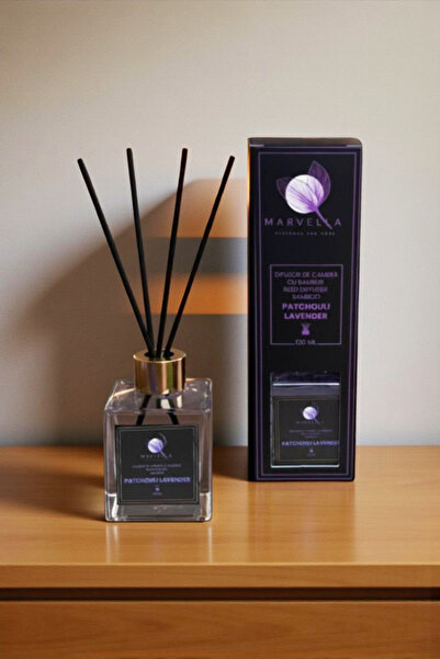 Marvella Premium room freshener, with Bamboo sticks, Patchouli Lavender, 120 ml