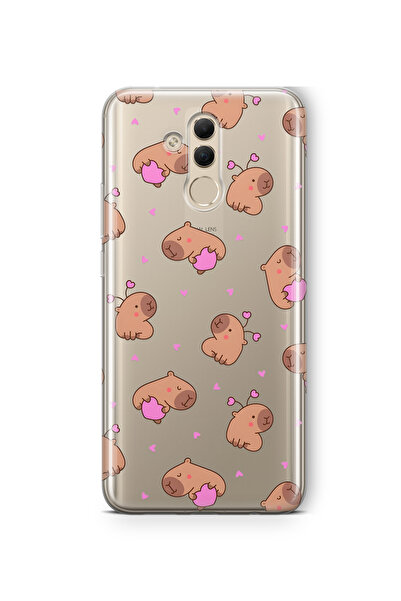 FLAMENKO حافظة هاتف شفافة متوافقة مع هاتف Huawei Mate 20 Lite بنمط كابيبارا ا...