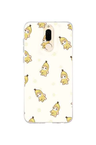 FLAMENKO حافظة هاتف شفافة متوافقة مع هاتف Huawei Mate 10 Lite بنمط قطة مزينة ...