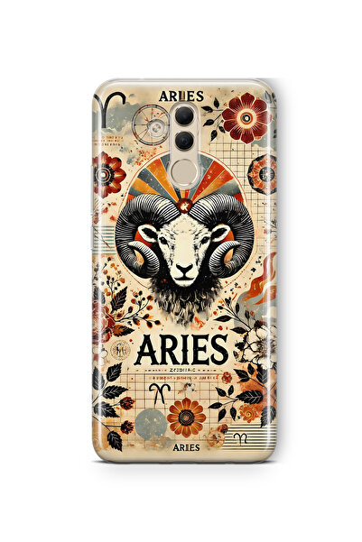 FLAMENKO حافظة هاتف شفافة بنمط برج الحمل متوافقة مع هاتف هواوي ميت 20 لايت