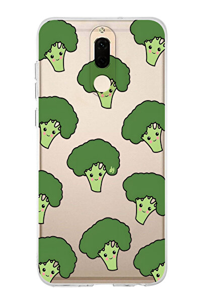 FLAMENKO حافظة هاتف شفافة متوافقة مع هاتف Huawei Mate 10 Lite بنمط البروكلي ا...