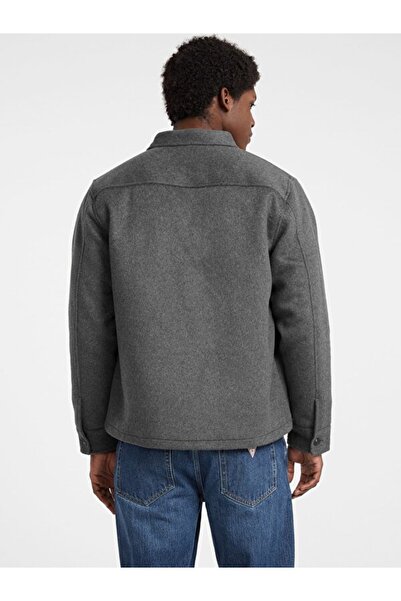 Guess Jeans Erkek Yün Karışımlı Regular Fit Gömlek