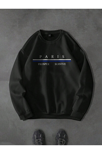 Marco Fresco Swea de iarnă guler rotund pentru bărbați, cu imprimeu SPECIAL P...