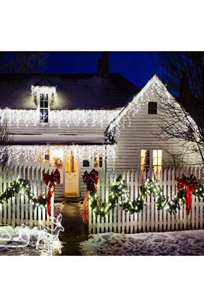OEM Christmas Icicle Curtain Lights 20m, 500 LEDs, 8 Modes, Outdoor/Indoor, Cool White