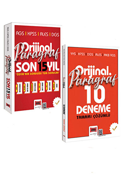 Yargı Yayınları 2026 KPSS AGS ALES DGS Orijinal Paragraf 15 Yıl Çıkmış Sorula...